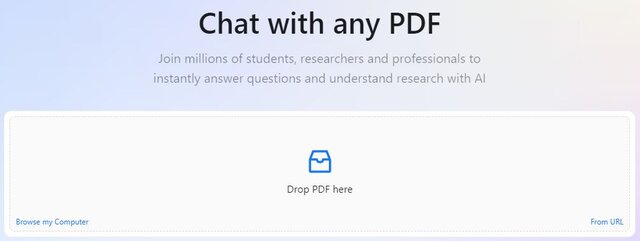 ChatPDF homepage