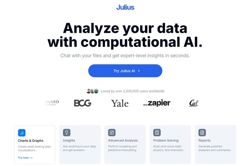 Combine ChatGPT with data analysis, and you will get Julius AI