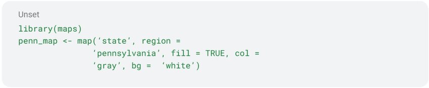 Python code prompt plot Pennsylvania map