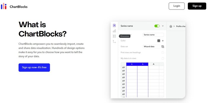 Chartblocks homepage