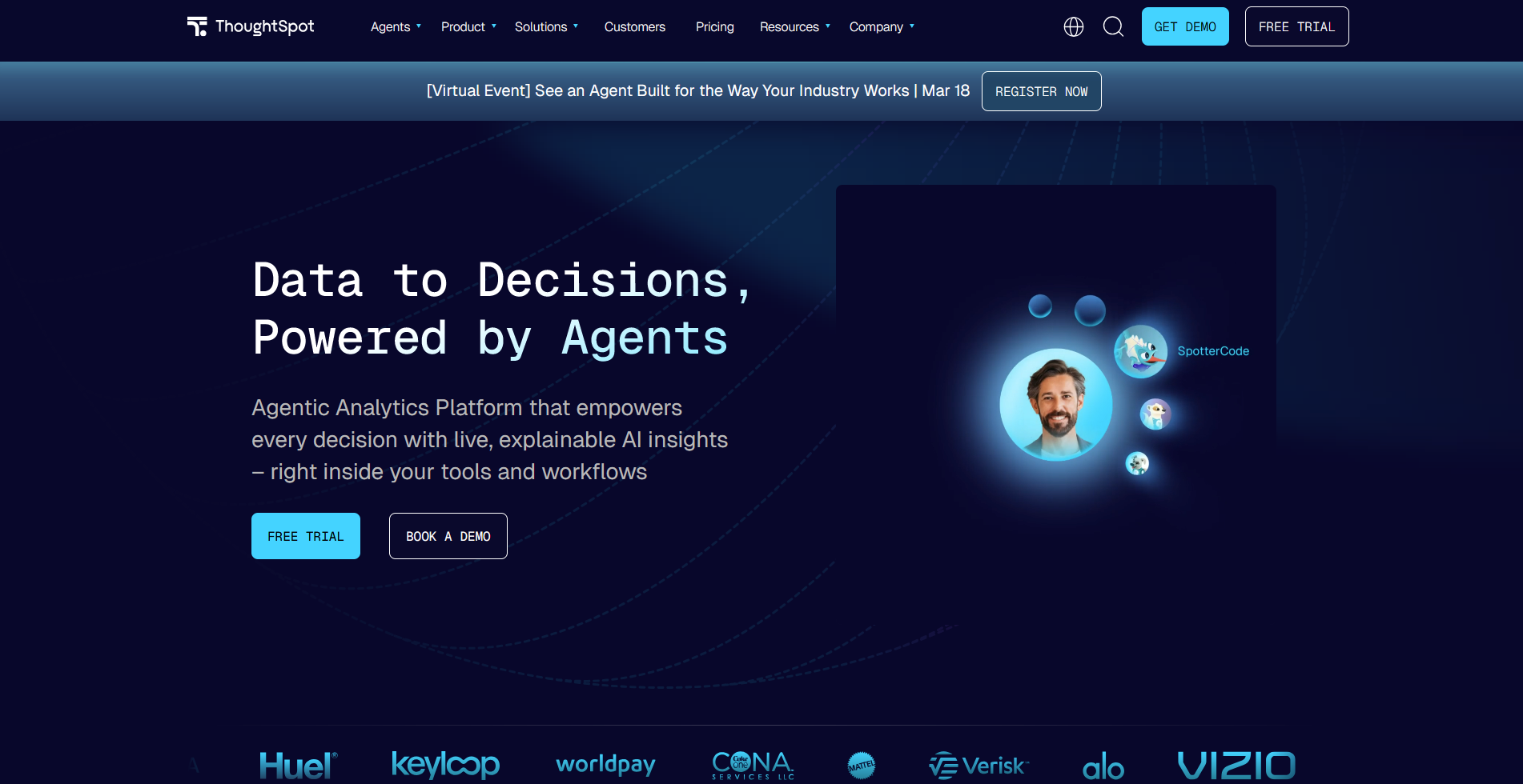ThoughtSpot homepage