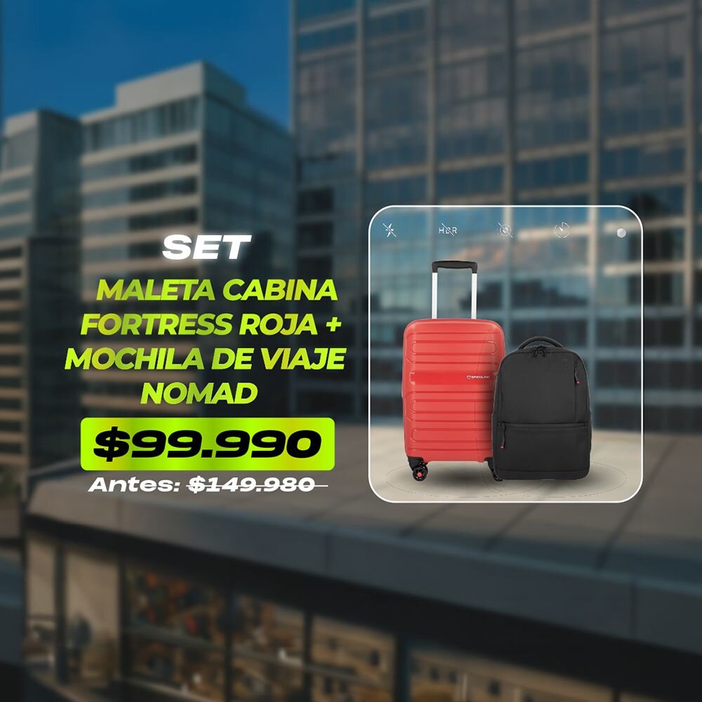 Pack Maleta Cabina + Mochila Grande