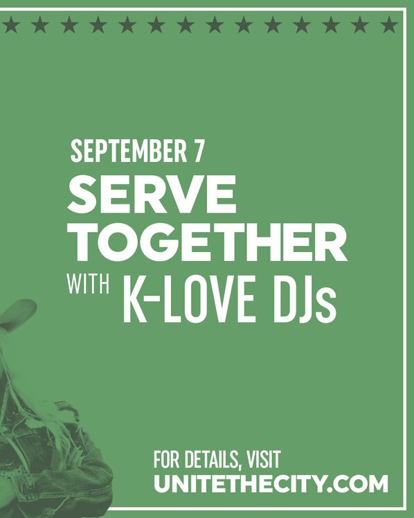 September 7 Serve Together with K-LOVE DJs