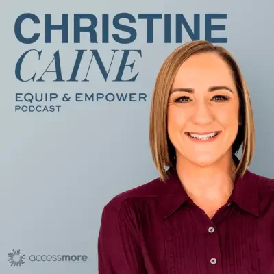 Christine Caine with text Equip & Empower Podcast
