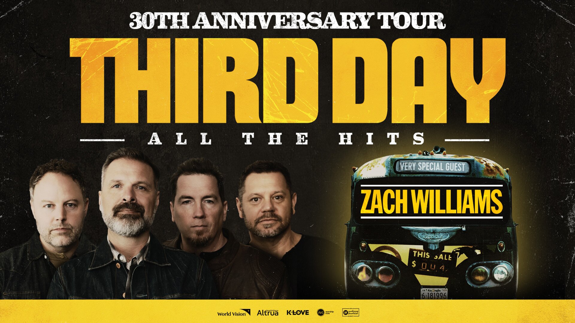 Third Day 30th Anniversary Tour All The Hits with special guest Zach Williams