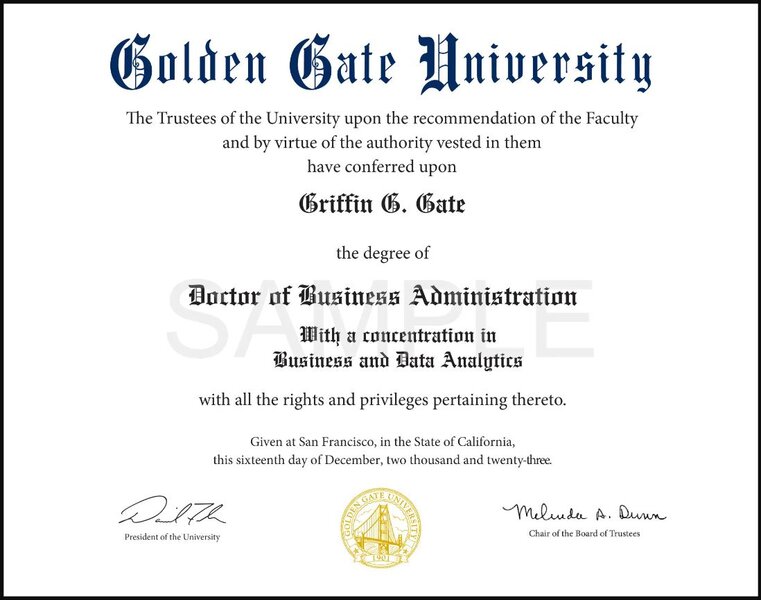 Sample Certificate