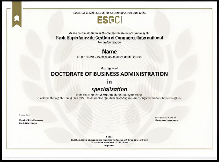 ESGCI Sample Certificate