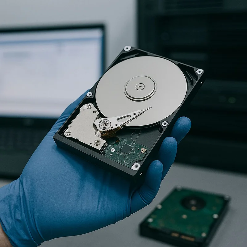 Equipamento de TI sendo reciclado