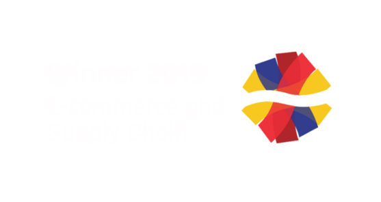 Winner 2019 E-commerce and Supply Chain Award logo.