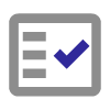 List check marked icon representing optimization