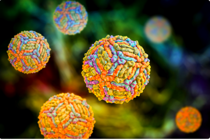 3D render of the West Nile Virus