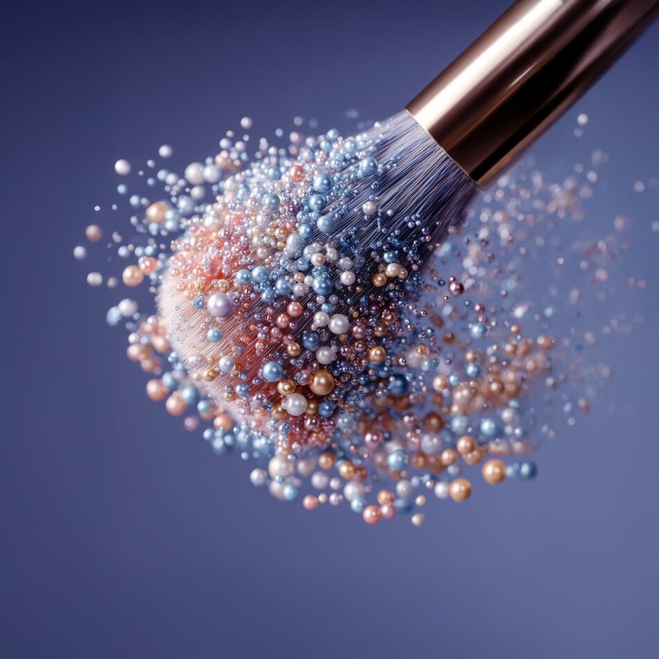 Freeze dried cosmetics on custom surfaces