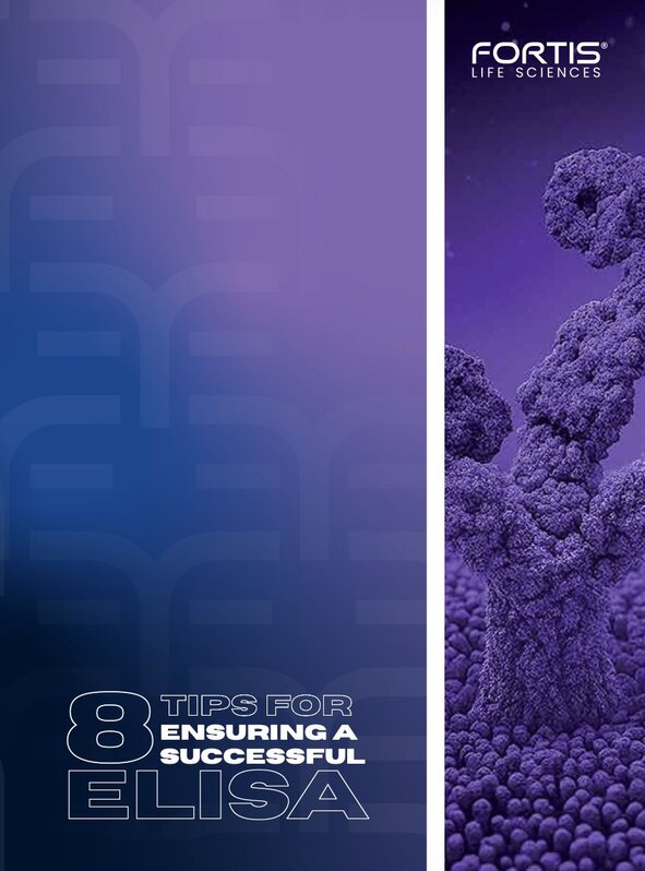 Fortis Life Sciences guide titled ‘Eight tips for ensuring a successful ELISA’ with overview of assay types, pros and cons