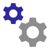 Gear icon representing development