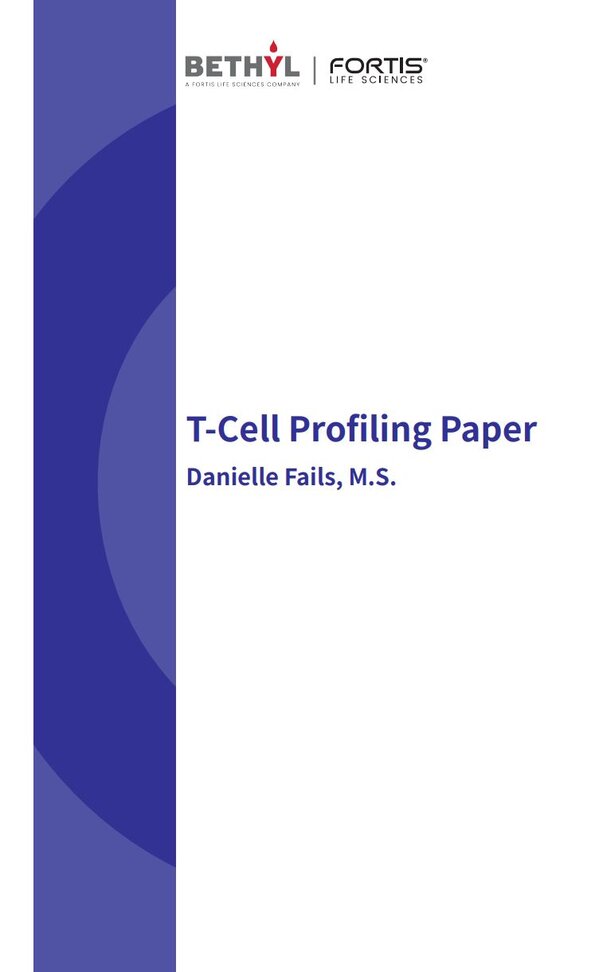 Fortis Life Sciences white paper ‘T-Cell Profiling’ with a T-cell differentiation diagram