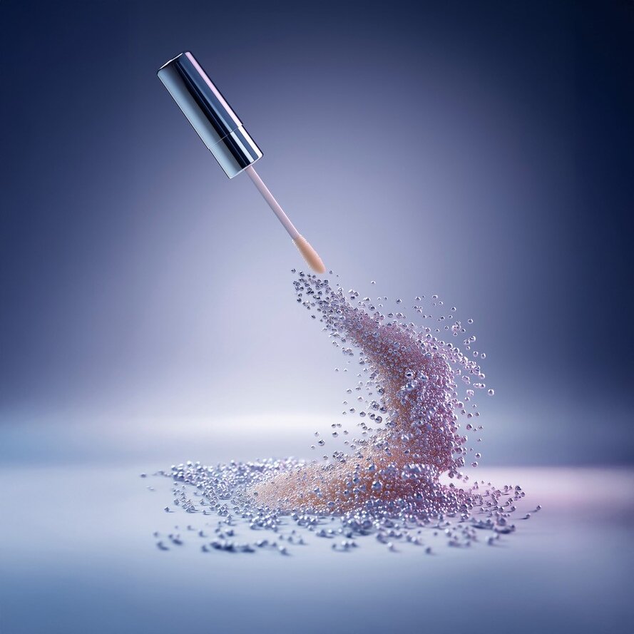 Freeze dried cosmetic beads from 1.5 to 5 mm in diameter