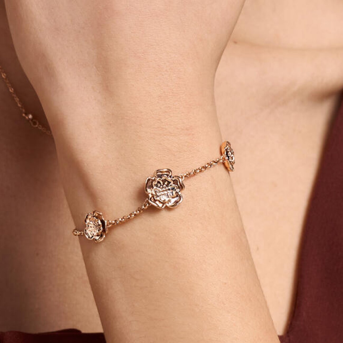 Olivia Burton Signature Tudor women's bracelet on model