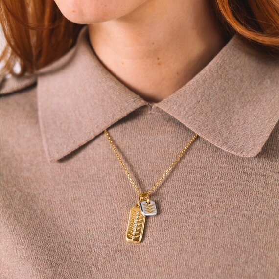 Movado Chevron Women's Necklace on model