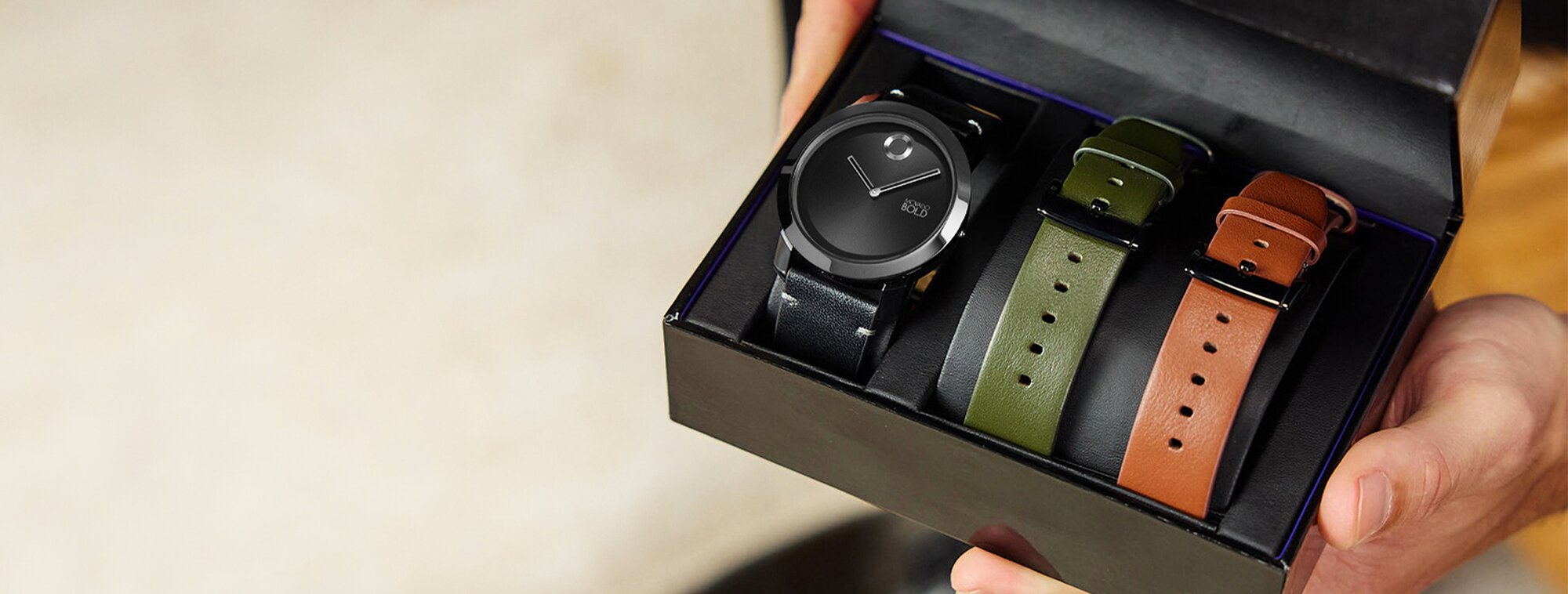 Movado trend interchangeable gift set in box