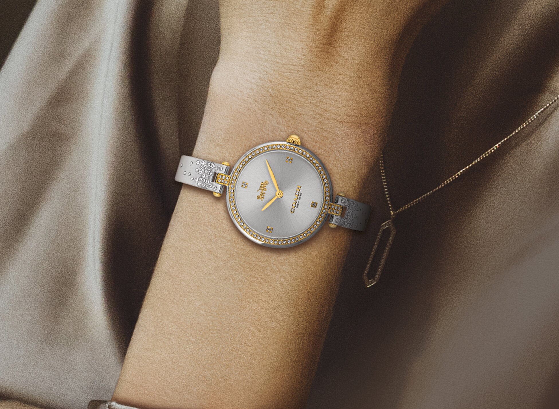Coach park bangle on model