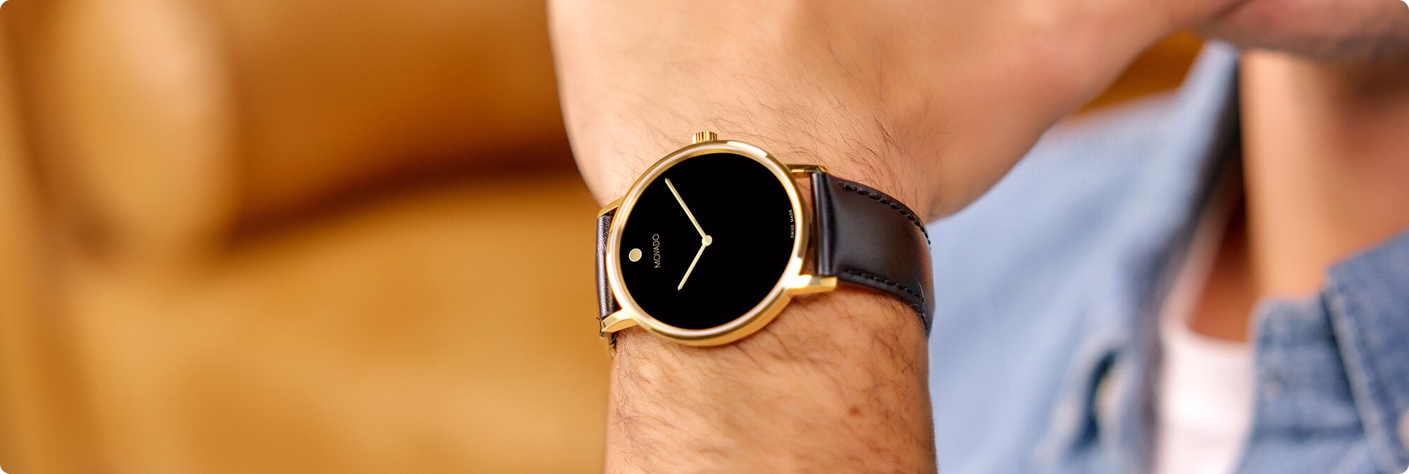 Movado signature strap on model