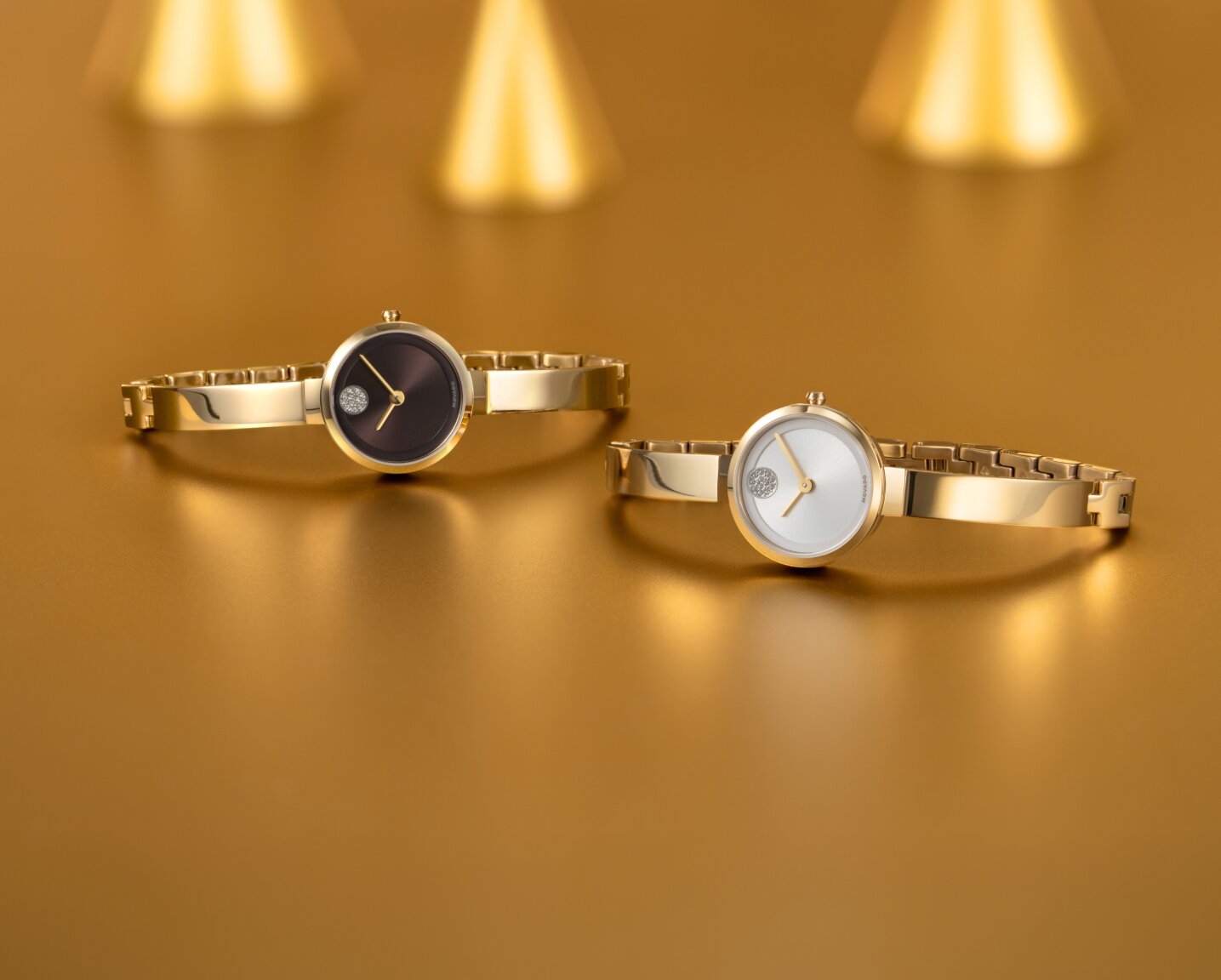 Movado Trend bangles in gold