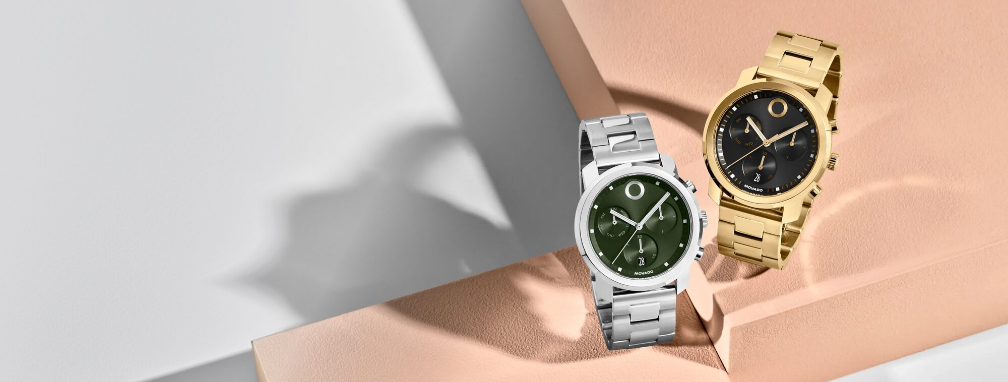 Movado Trend Propel green and brown dial chronograph watches