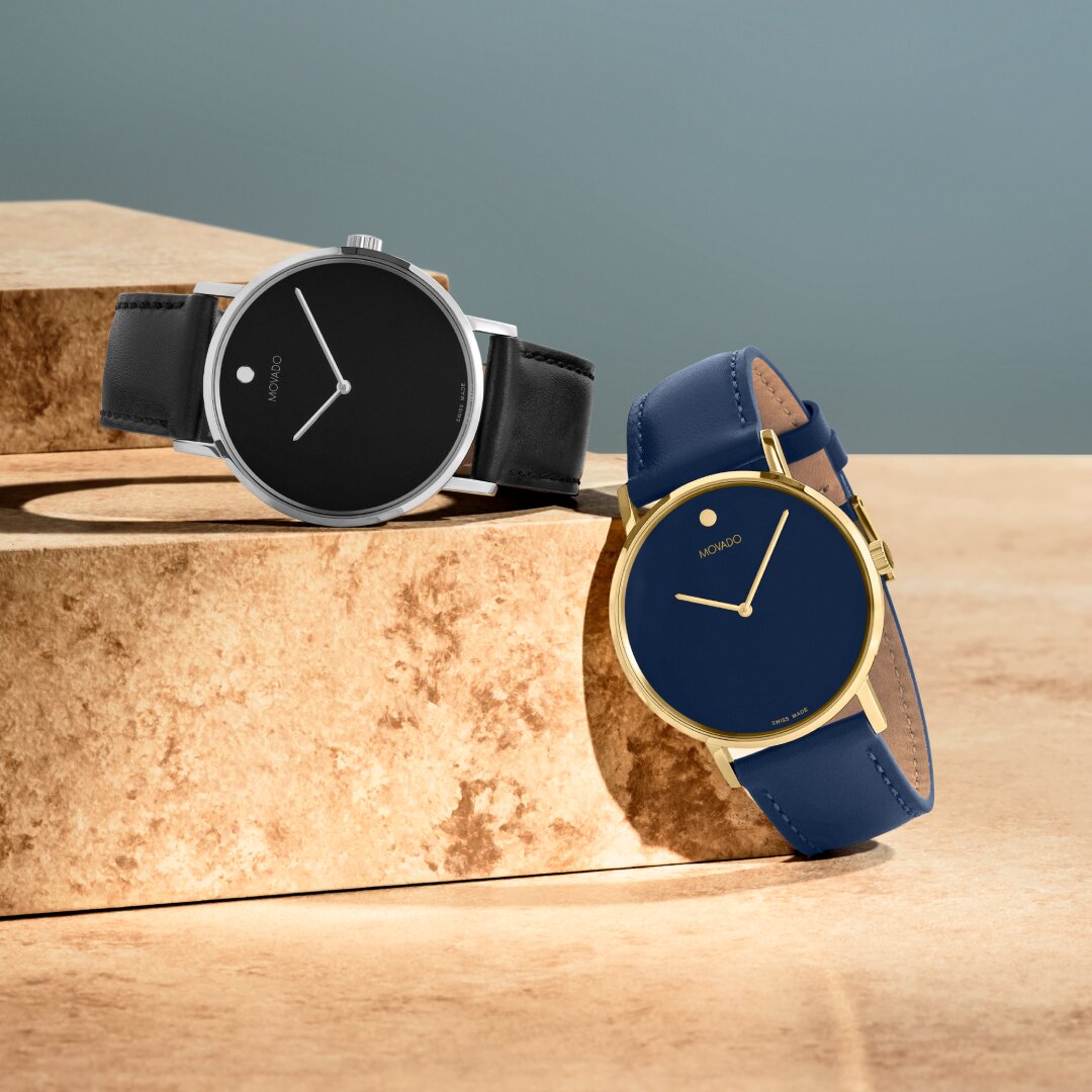 Movado Trend black strap and black dial on model 