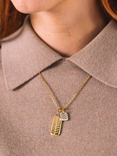 Movado Chevron Women's Necklace on model