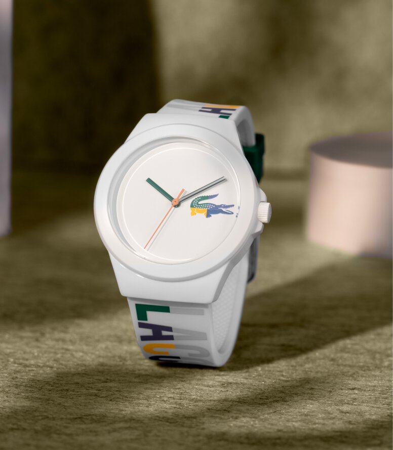 Lacoste Neocroc white silicone watch