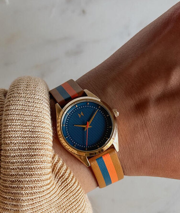 MVMT Rise Mini petite women's watch on model 