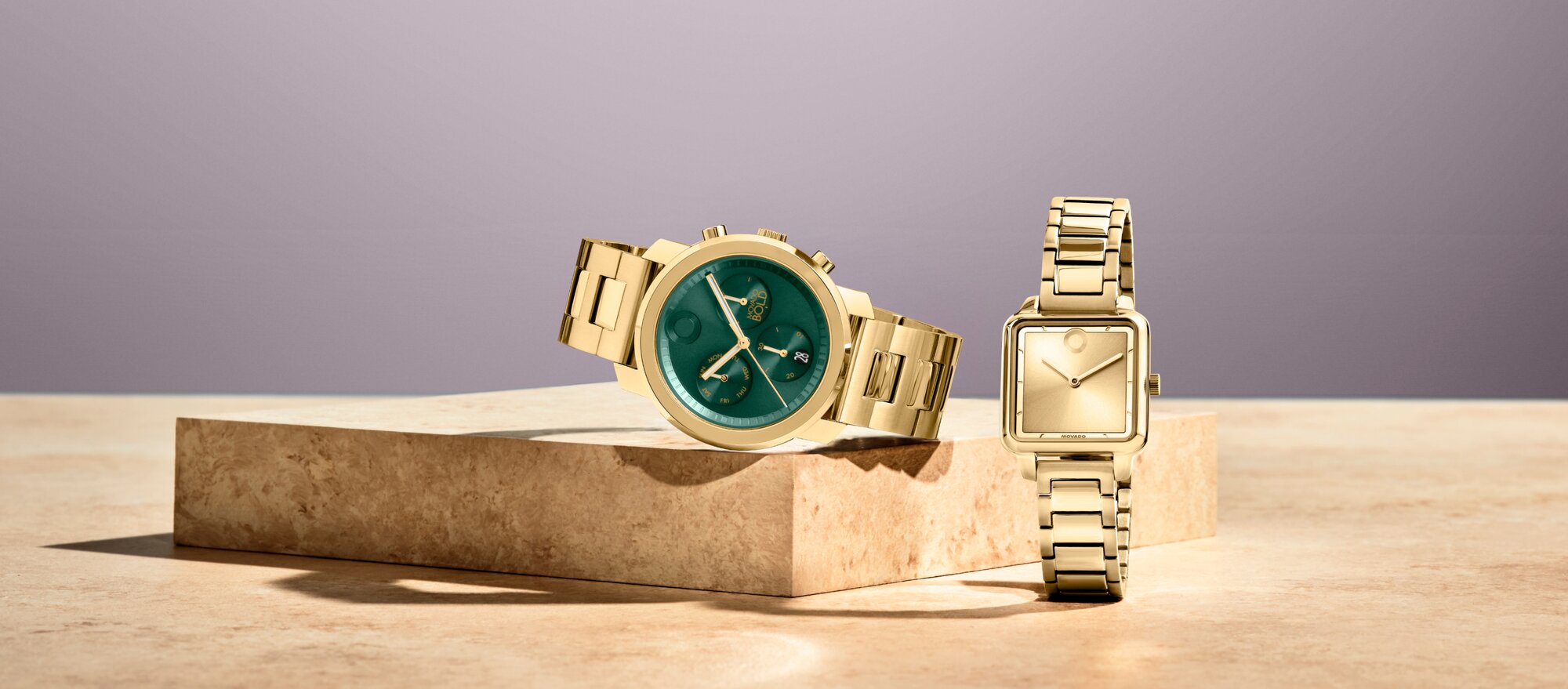 Movado Trend his and her gold bracelets