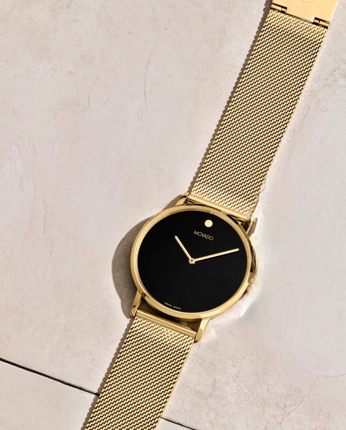 Movado Signature gold mesh bracelet