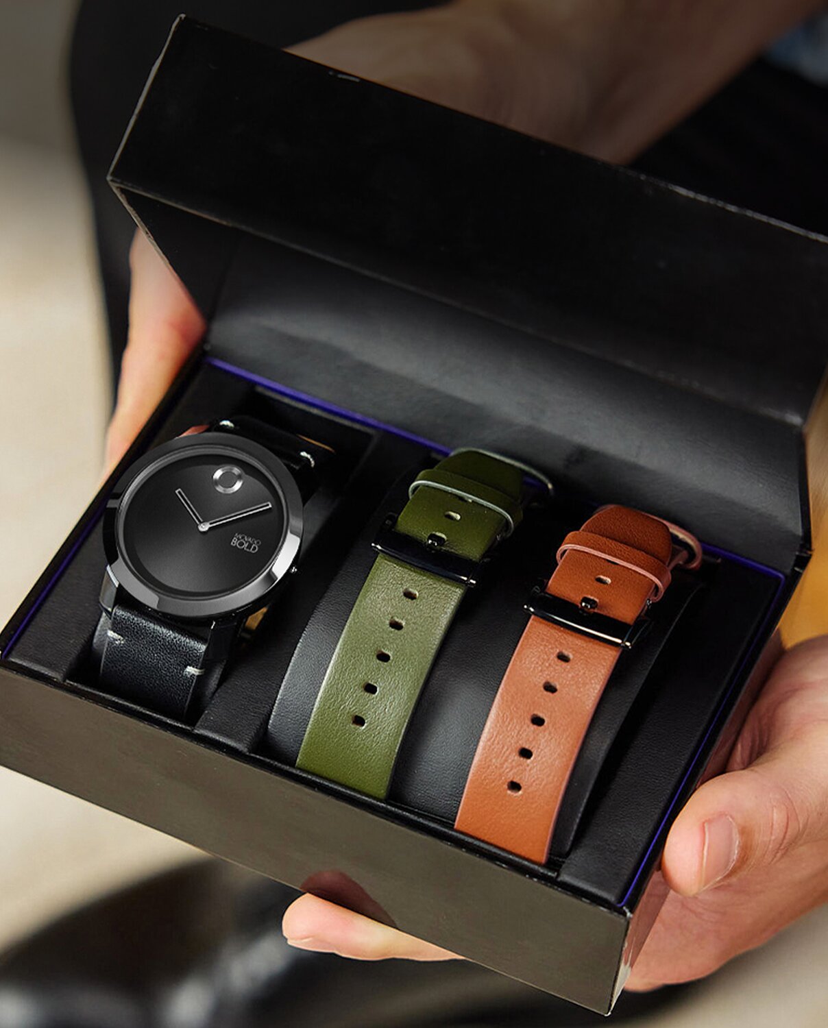 Movado trend interchangeable gift set in box