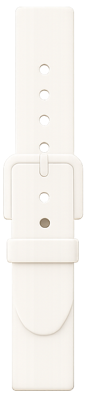 white silicone strap