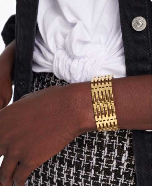 Movado Esperanza Wide Women's Bracelet on model