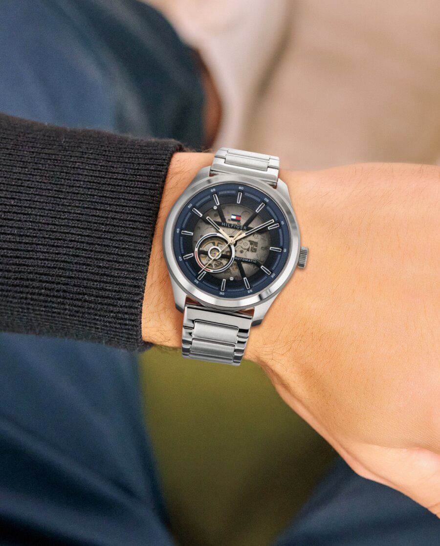 Tommy Hilfiger mens watch on model
