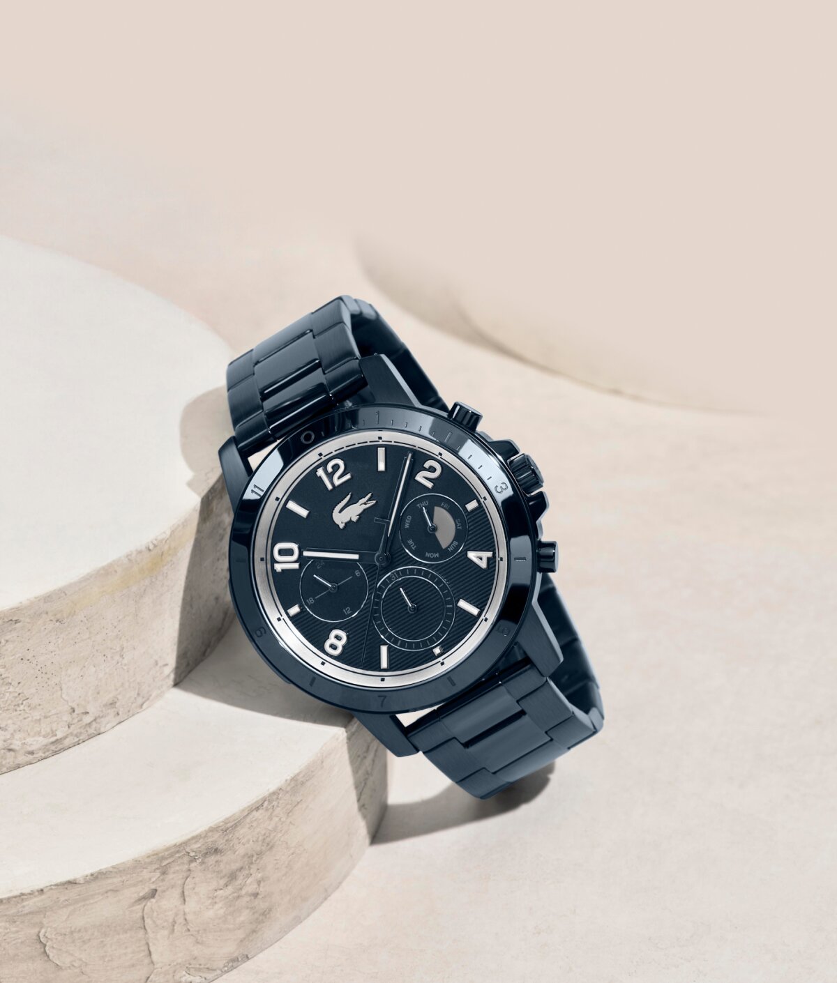 Lacoste Topspin blue bracelet watch and blue dial