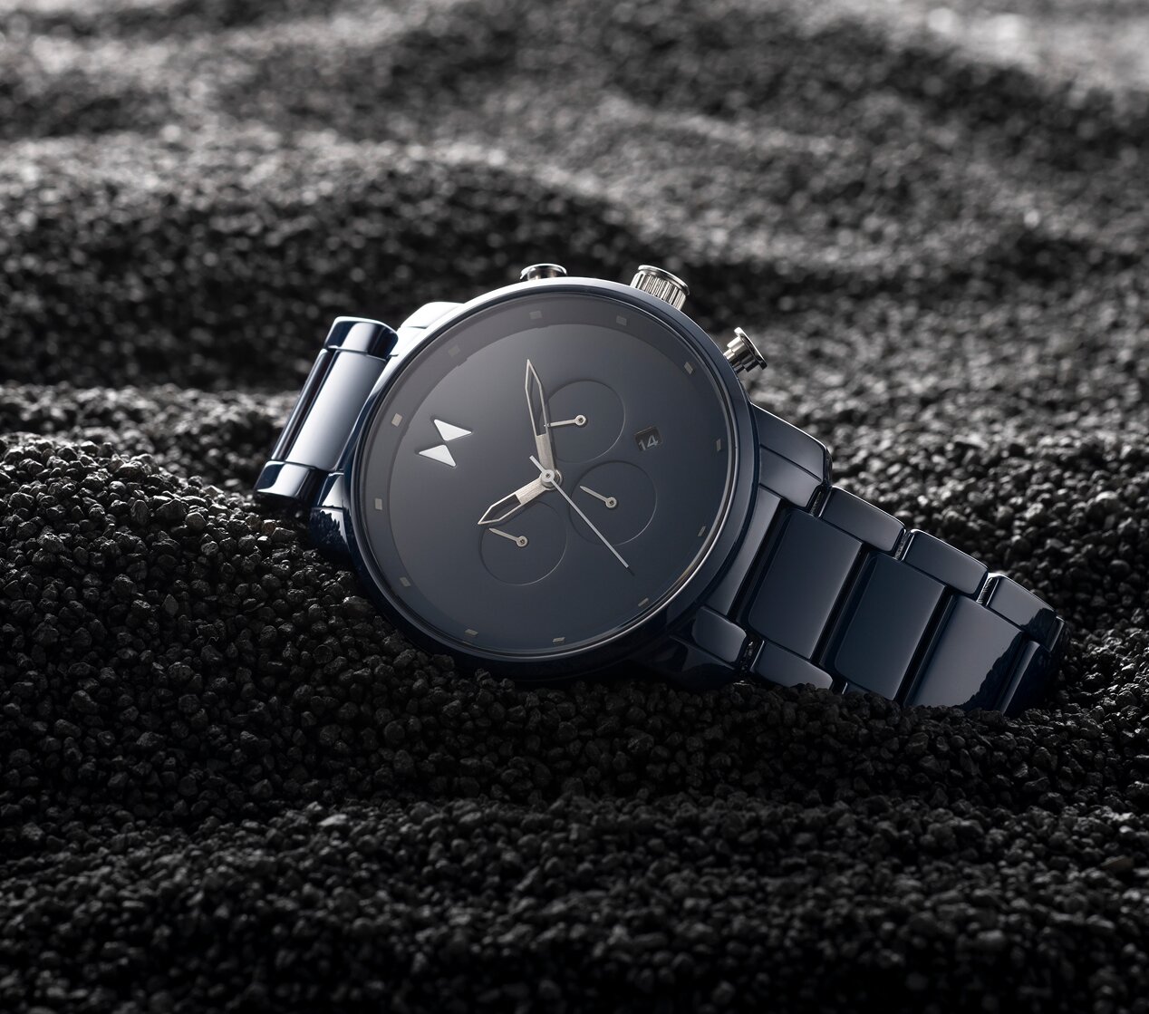 MVMT ceramic chronograph watch