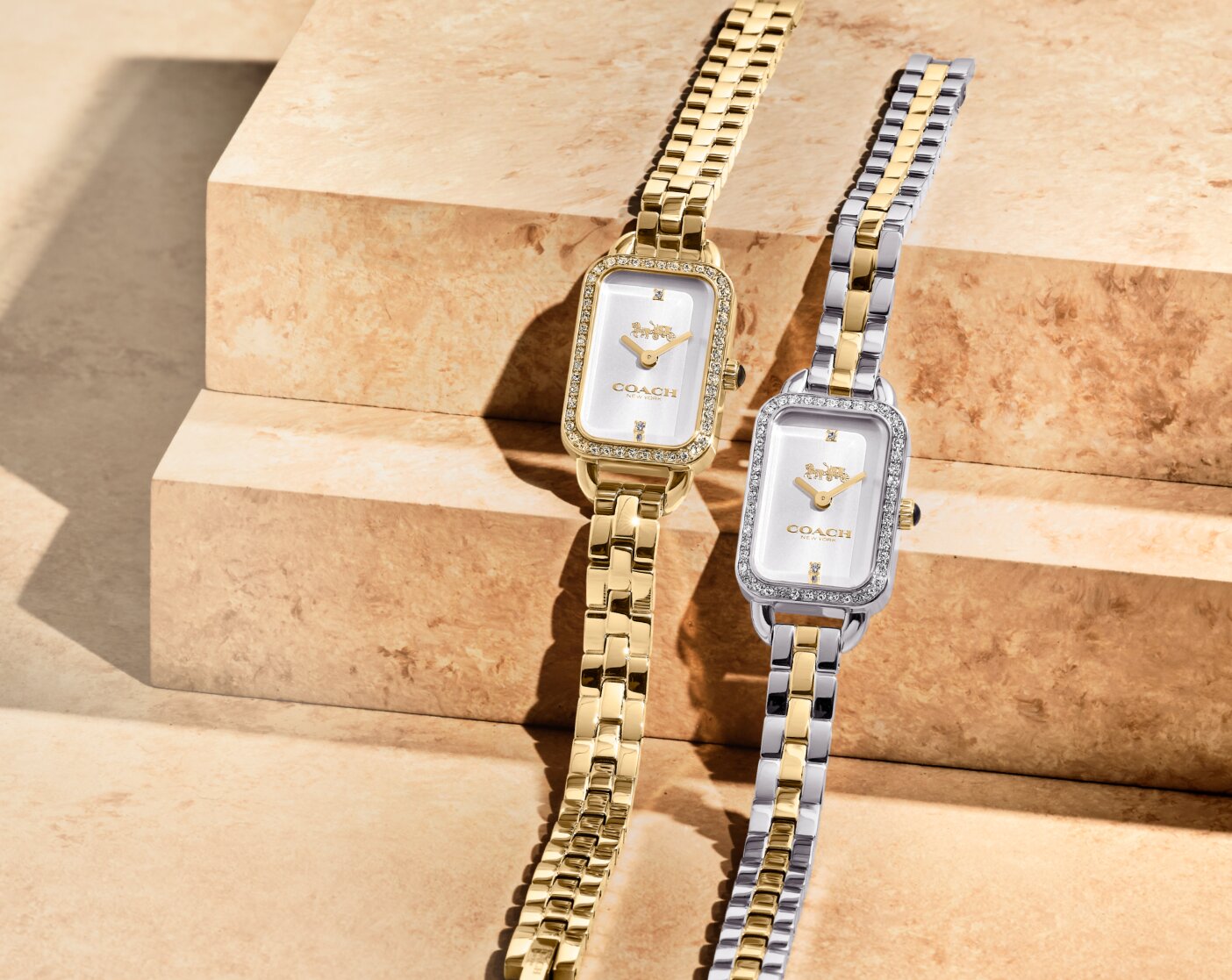 Coach ludlow in two tone and gold bracelets