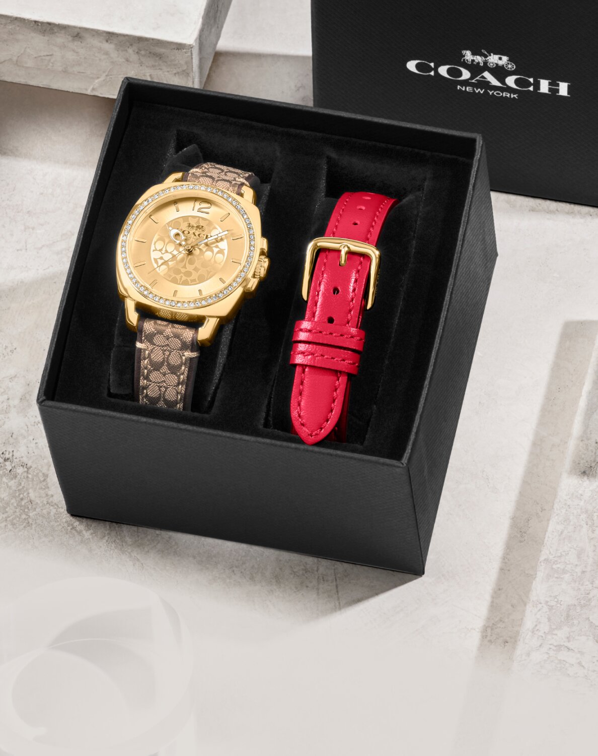 Picture of Coach Boyfriend Interchangeable strap gift set in box