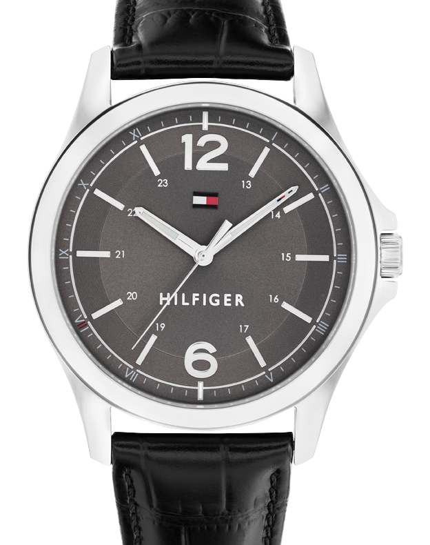 Picture of Tommy Hilfiger men's watch with brown leather strap
