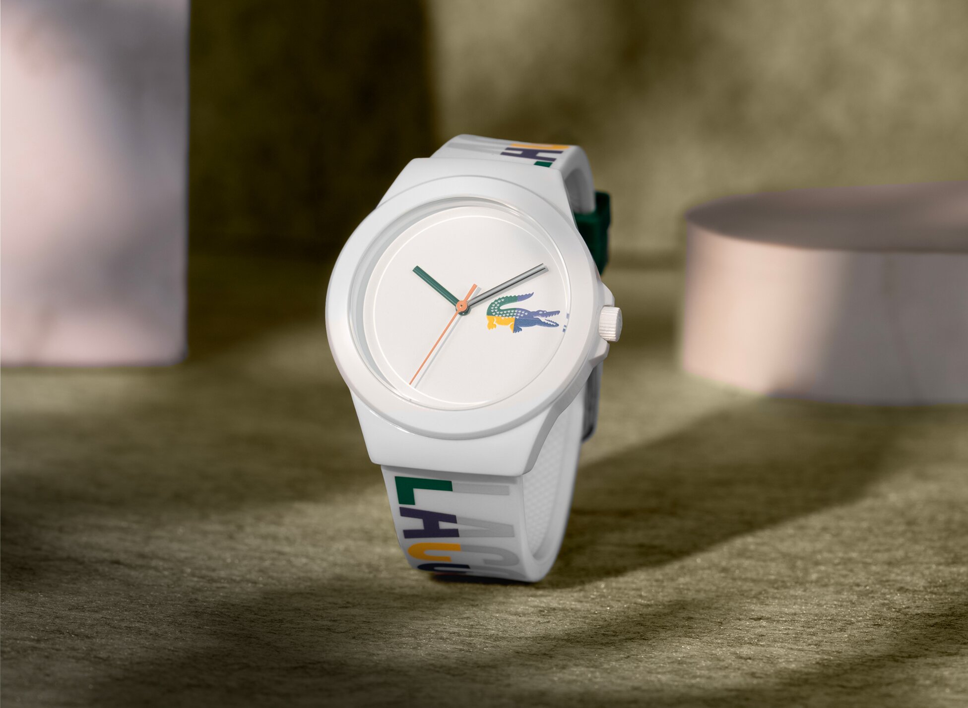 Lacoste Neocroc white silicone watch