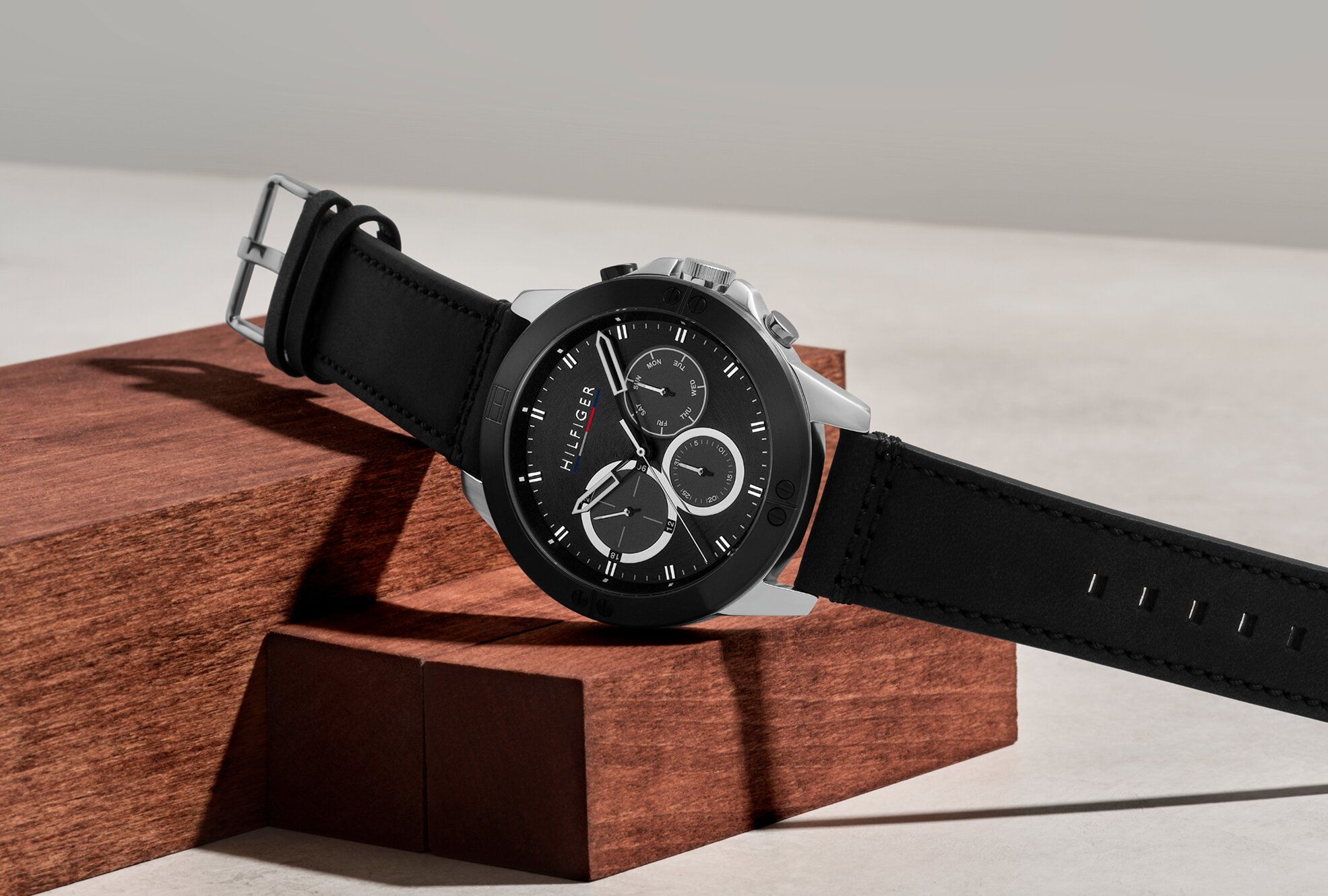 Tommy Hilfiger mens watch with black strap