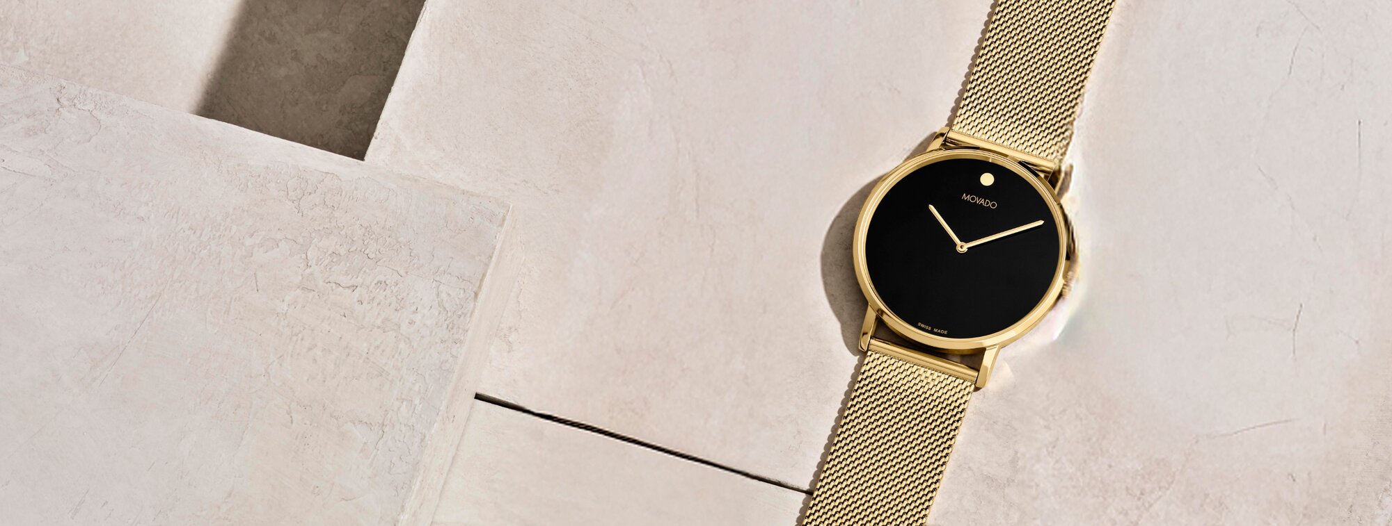 Movado Signature gold mesh bracelet