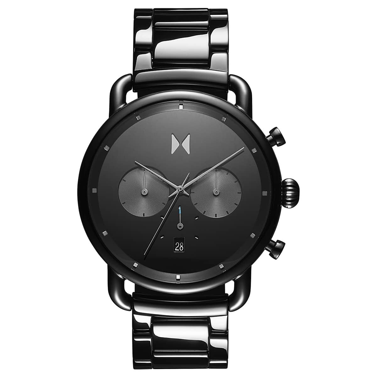 Blacktop ceramic men's watch in black