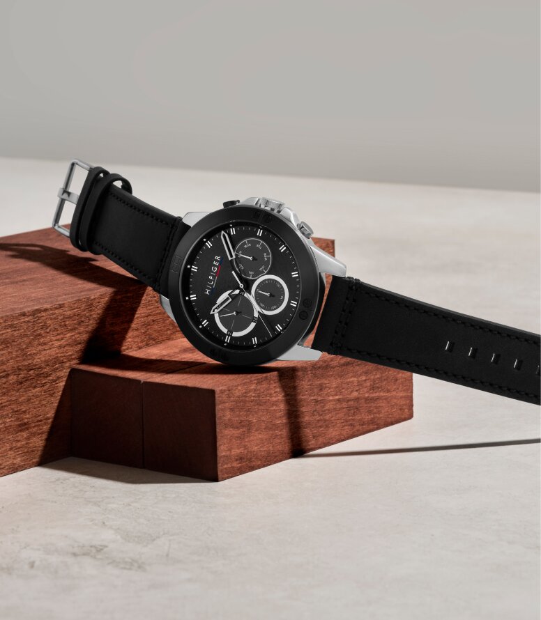 Tommy Hilfiger mens watch with black strap