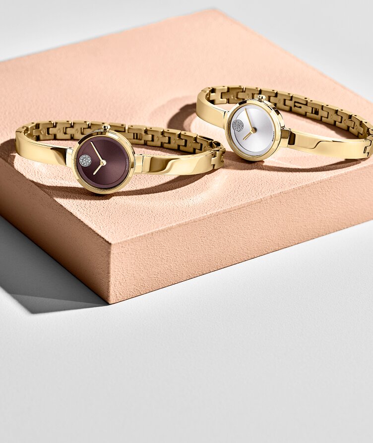 Movado Trend bangles with crystal markers