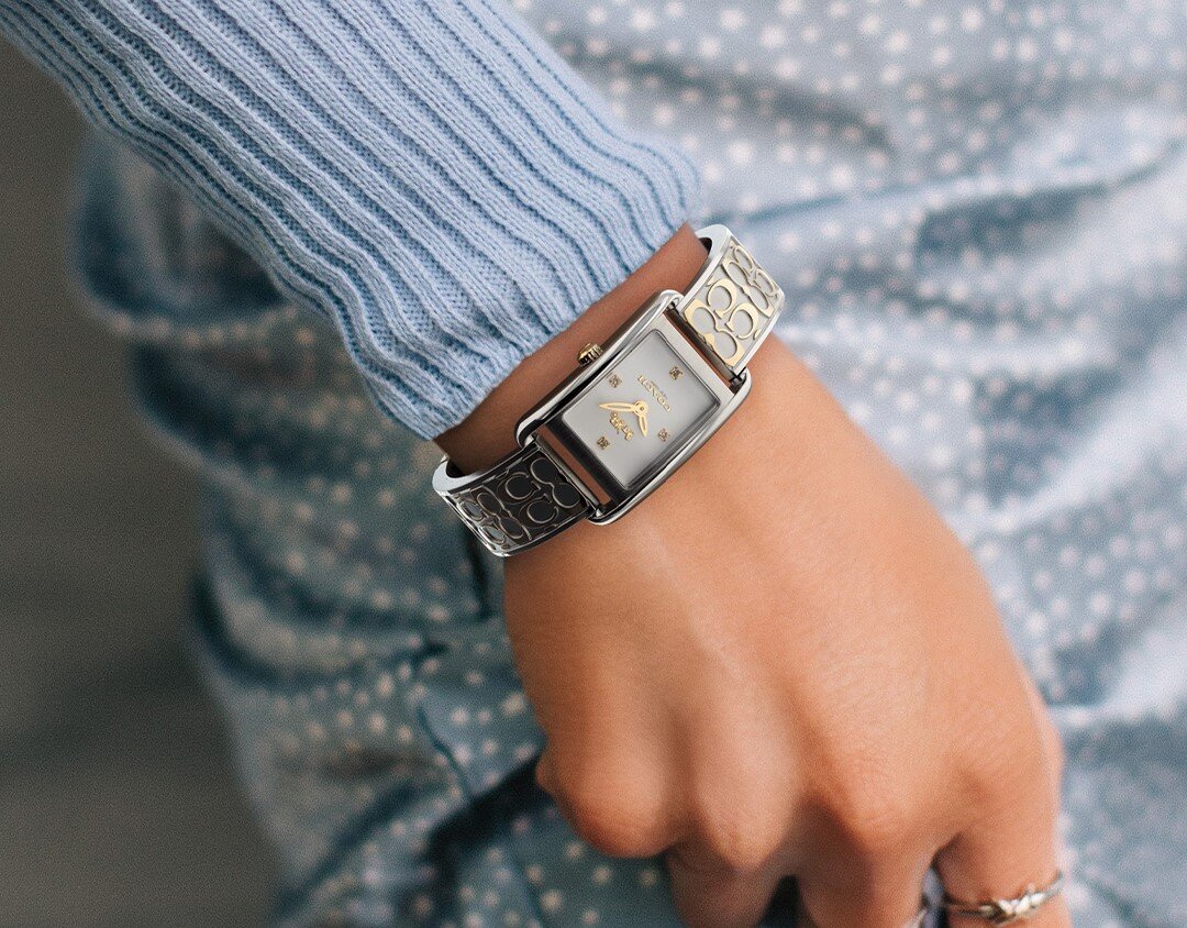 Coach Allie with two tone bracelet on model