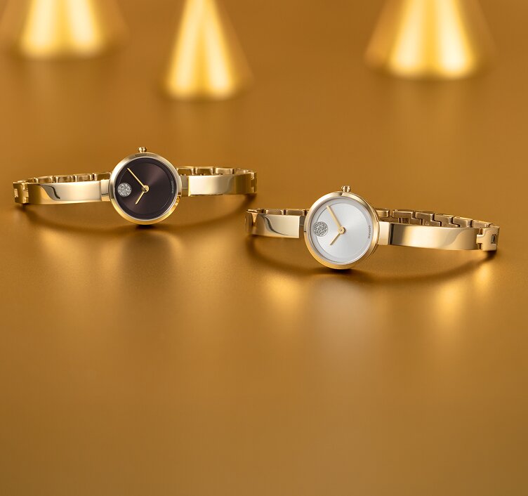 Movado Trend bangles in gold